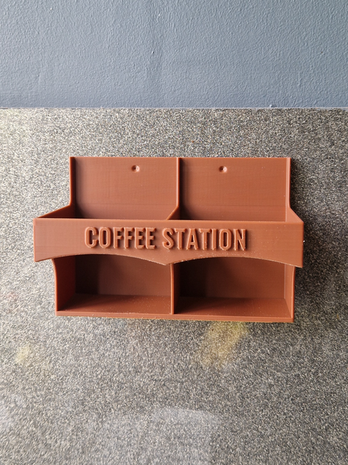 Wall Mounted Coffee Pod Holder for Tassimo Boxes 3D Printed With Adhesive Strips