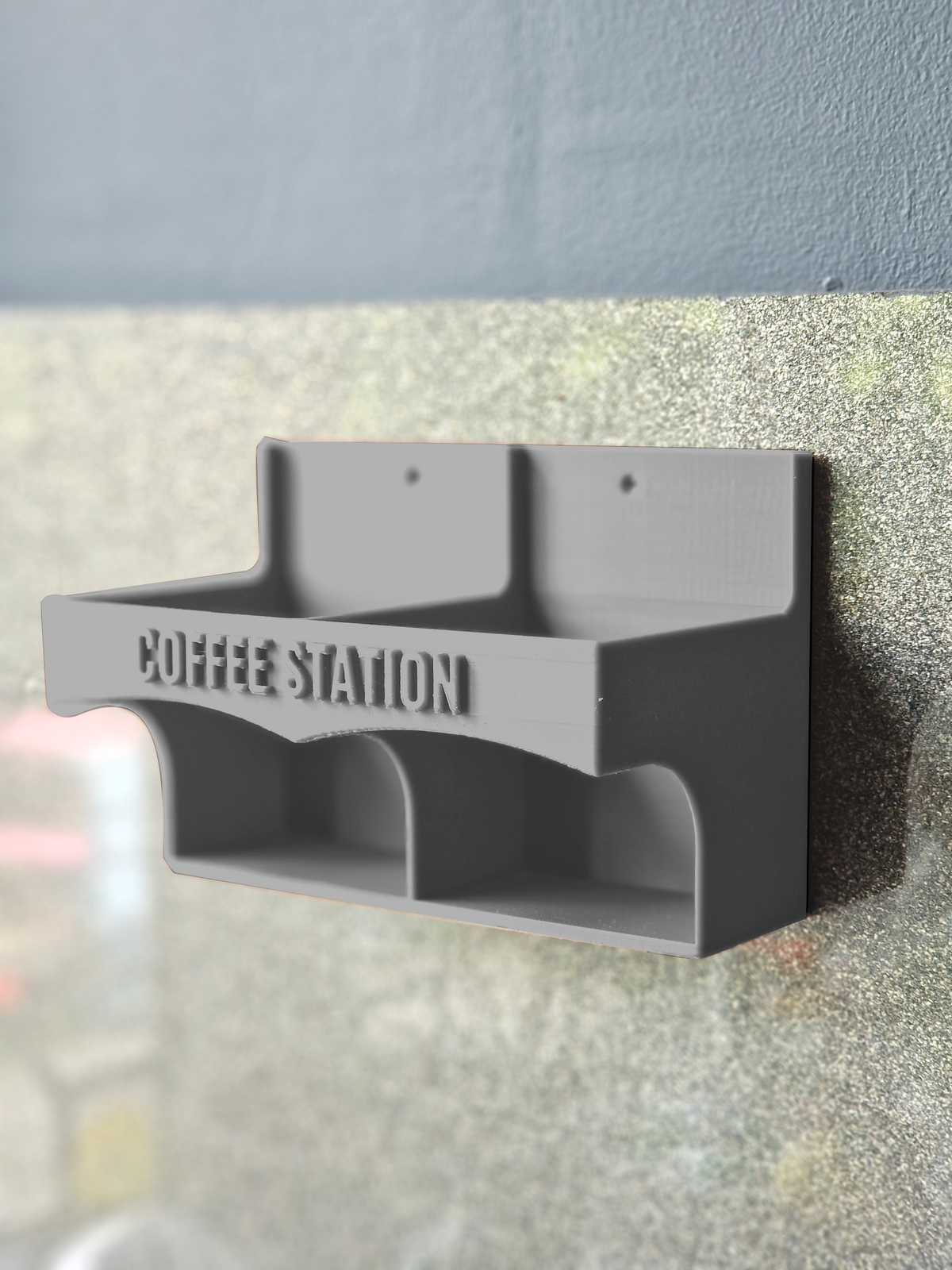 Wall Mounted Coffee Pod Holder for Tassimo Boxes 3D Printed With Adhesive Strips