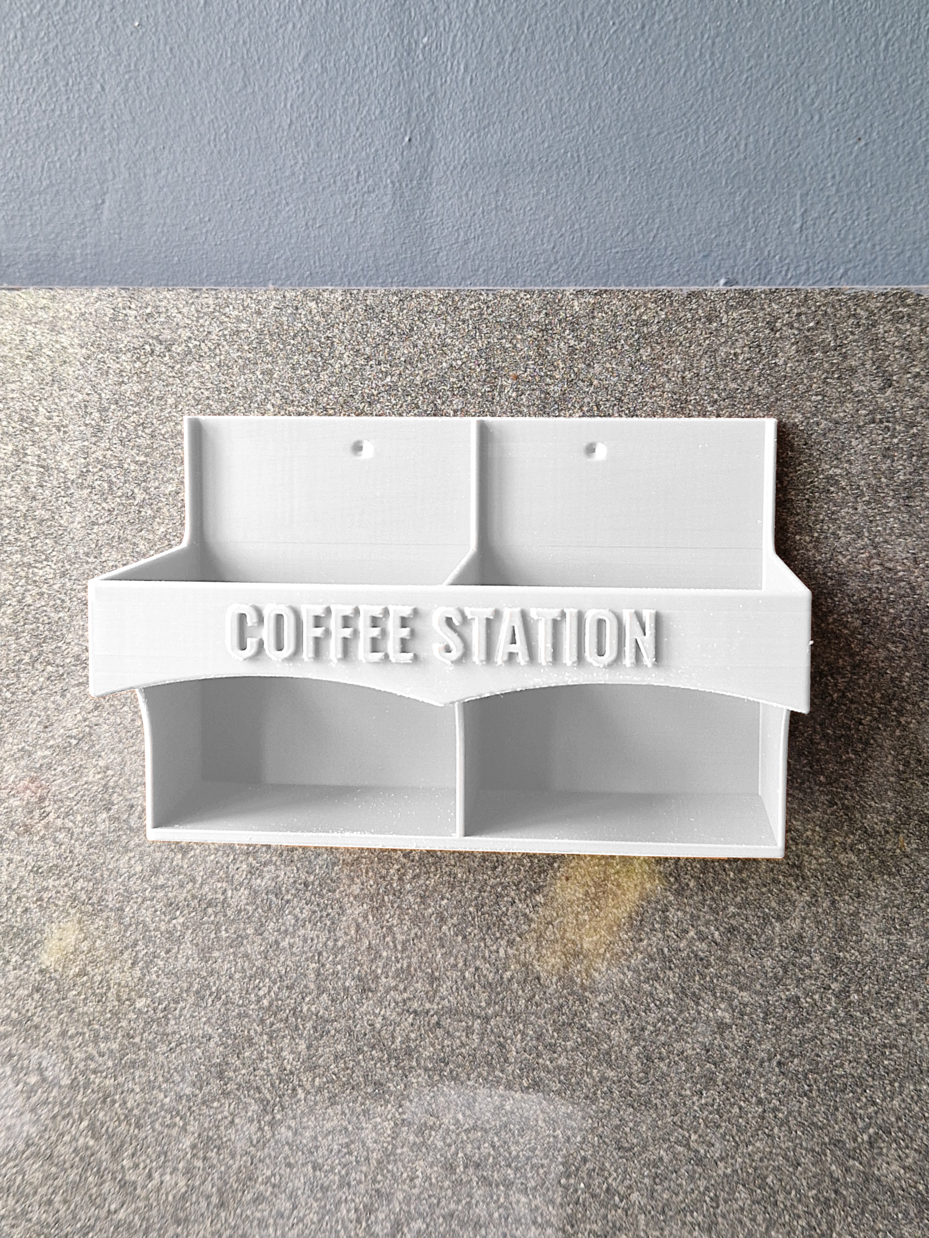 Wall Mounted Coffee Pod Holder for Tassimo Boxes 3D Printed With Adhesive Strips