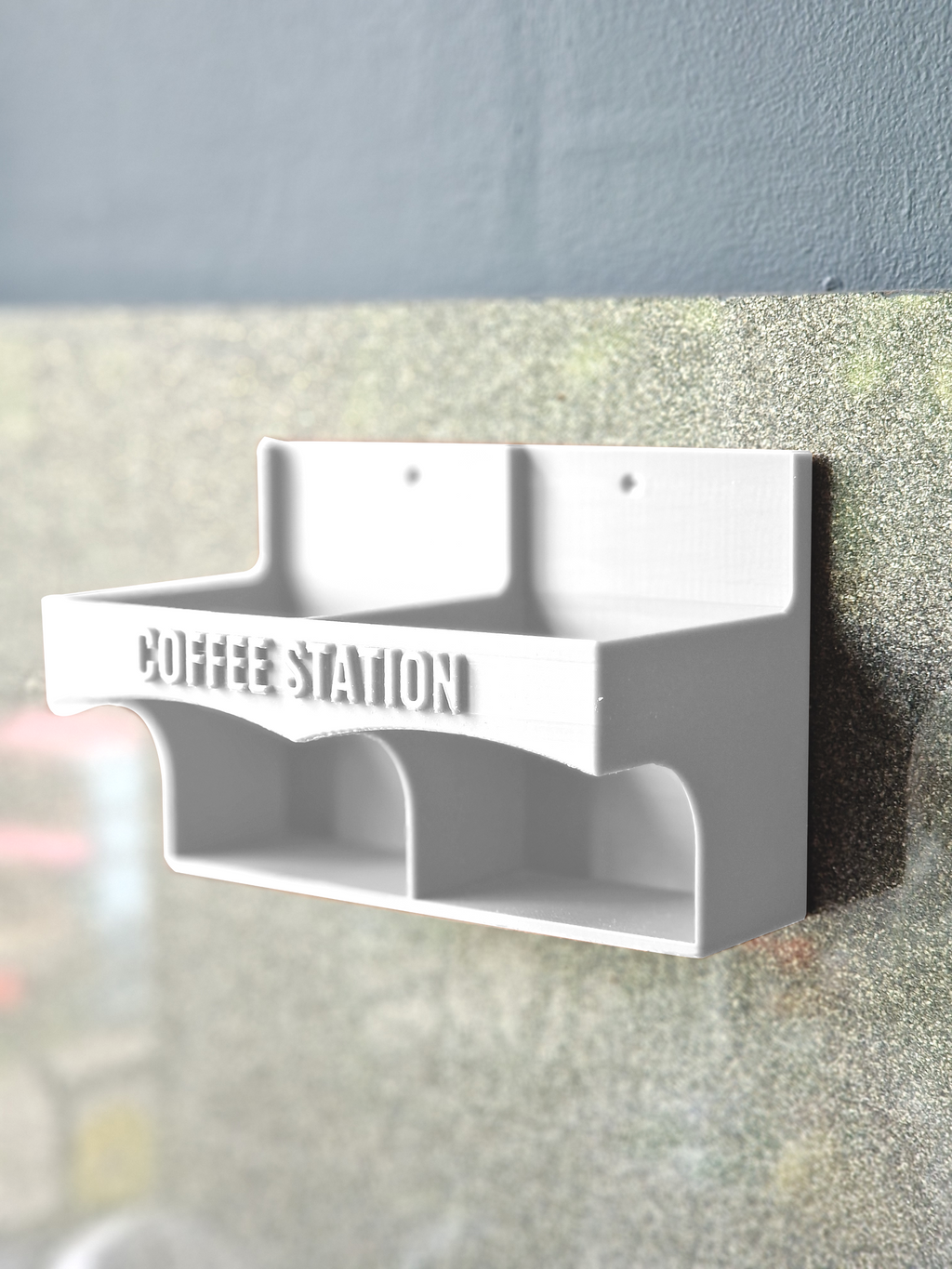 Wall Mounted Coffee Pod Holder for Tassimo Boxes 3D Printed With Adhesive Strips