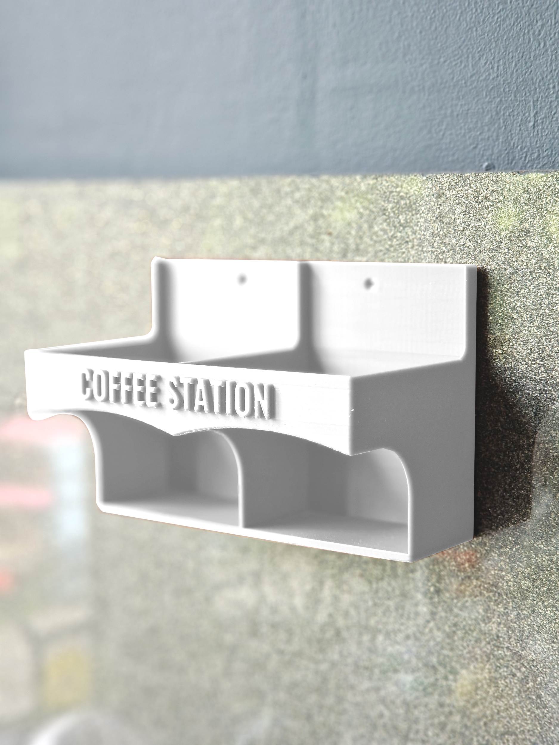 Wall Mounted Coffee Pod Holder for Tassimo Boxes 3D Printed With Adhesive Strips