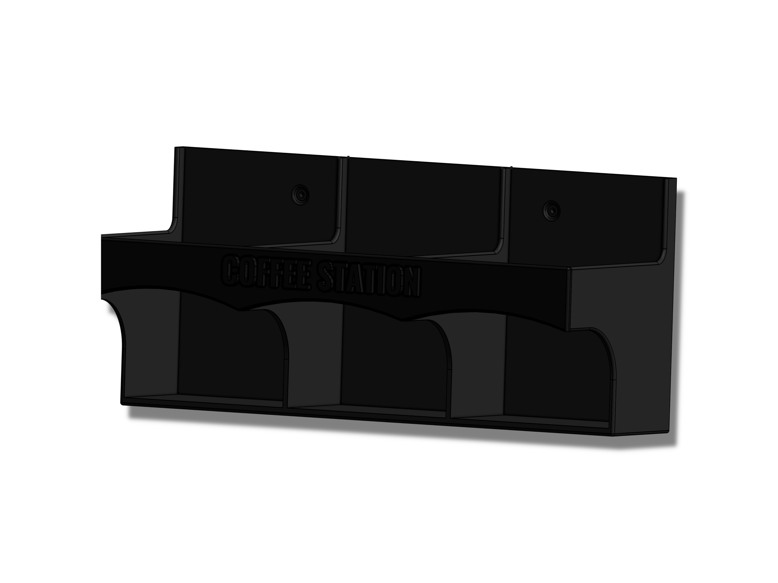 Wall Mounted Coffee Pod Holder for Tassimo Boxes 3D Printed With Adhesive Strips