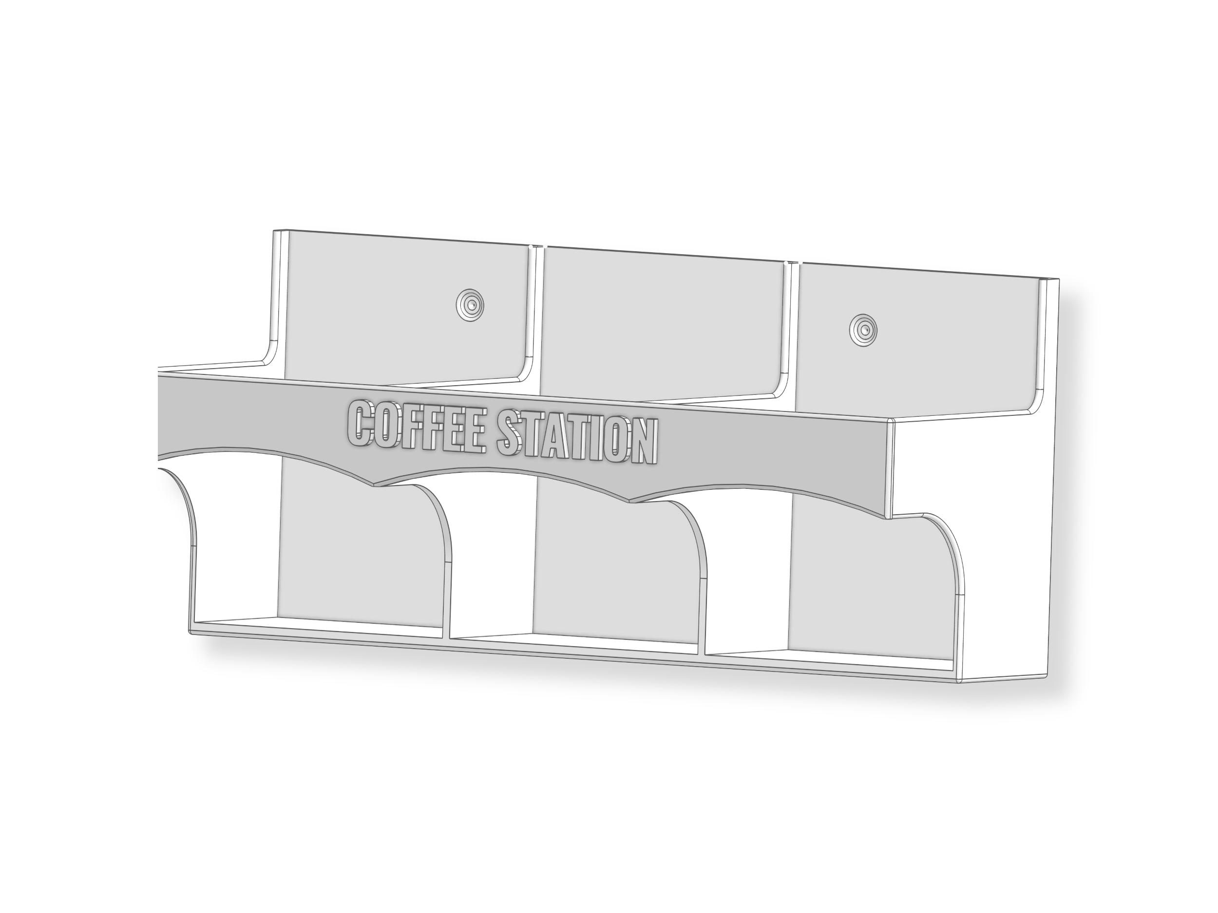 Wall Mounted Coffee Pod Holder for Tassimo Boxes 3D Printed With Adhesive Strips