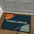 Outside is Optional. Un-Welcome Mat Doormat - For introverts, gamers or homebodies